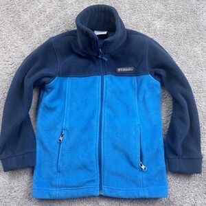 Columbia Youth Boys XS 6/7 Fleece Full Zip Blue Jacket